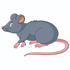 At the Farm Theme Mouse Transparent Sticker